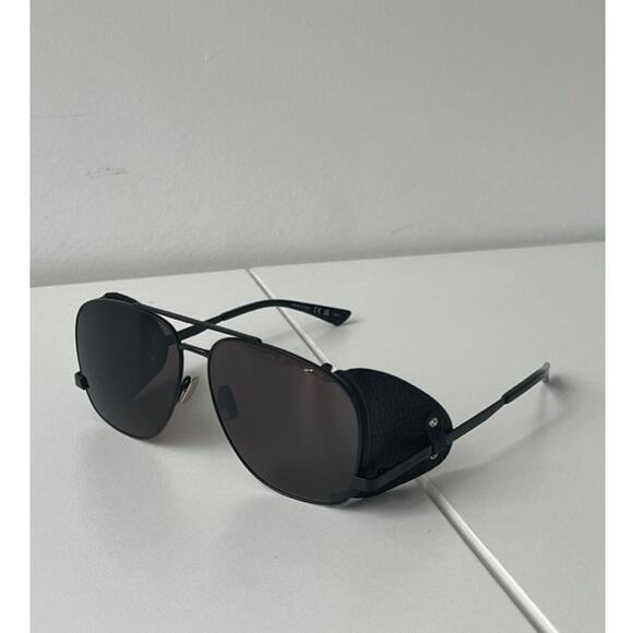 NEW Saint Laurent SL653 Leon Shield Aviator Sunglasses Black main image 10
